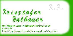 krisztofer halbauer business card